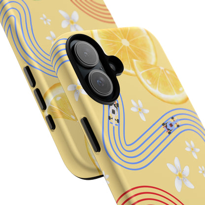 Yellow F1 Racing Bulls and Lemons Phone Case, Trendy F1 Gift, Formula 1 Gift, Cute Fruit F1 Phone Case, Unique Phone Case