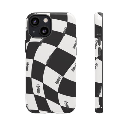 F1 Phone Case Black and White Checkered Design, Trendy F1 Gift, Formula 1 Gift, Cute F1 Phone Case, Unique Formula One Phone Case