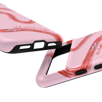 F1 Phone Case Pink and Red Painted "its lights out and away we go", Trendy F1 Gift, Formula 1 Gift, Cute F1 Phone Case, Unique Phone Case