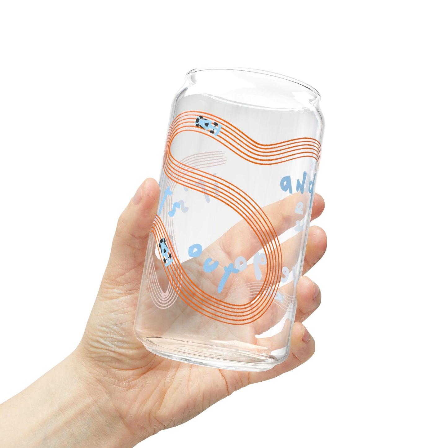 McLaren F1 Orange and Blue It's Lights Out sipper glass | 16oz