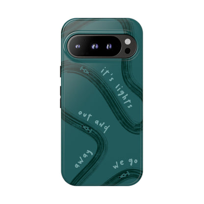 Teal Lights Out F1 Phone Case Design, Trendy F1 Gift, Formula 1 Gift, Cute F1 Phone Case, Unique Formula One Phone Case