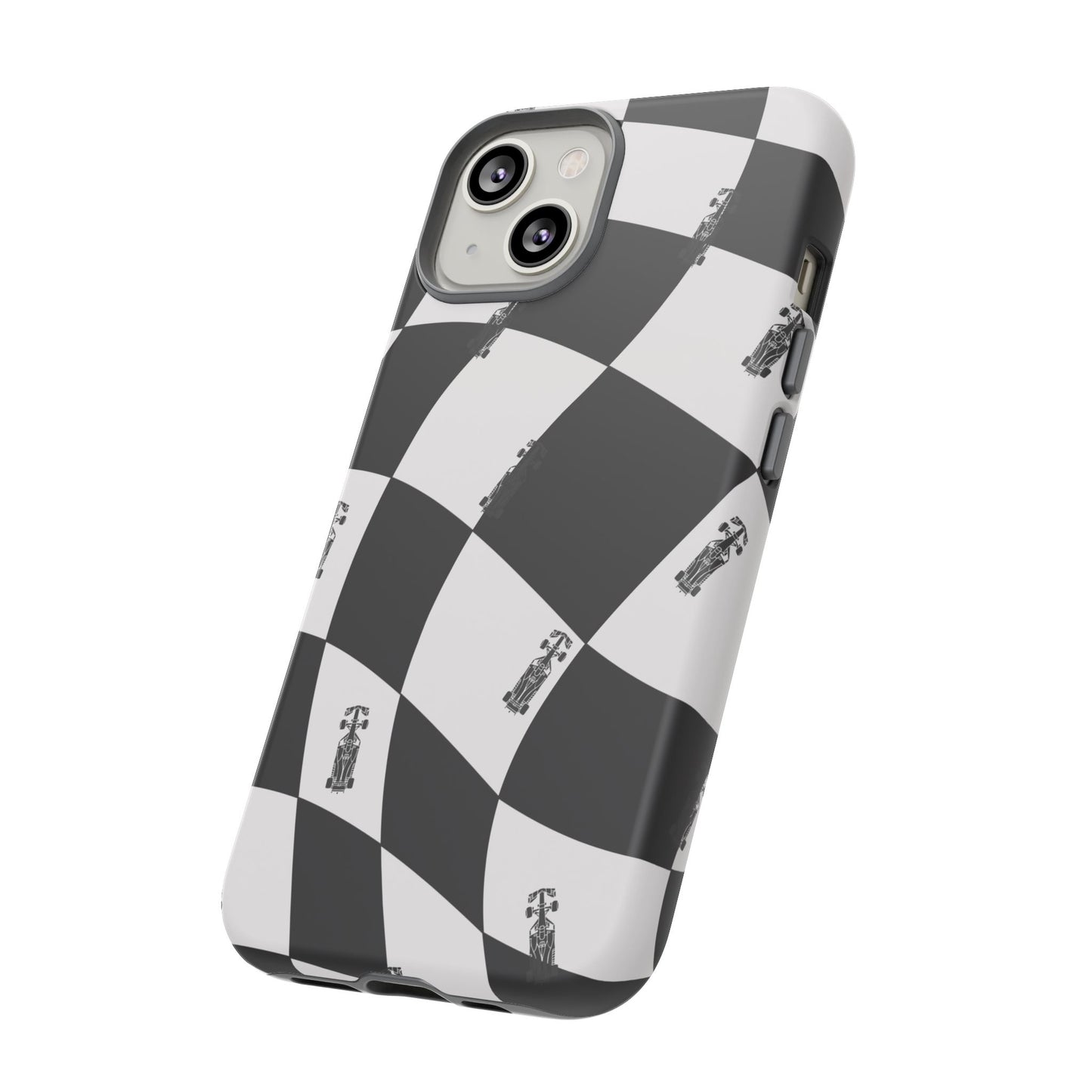 F1 Phone Case Black and White Checkered Design, Trendy F1 Gift, Formula 1 Gift, Cute F1 Phone Case, Unique Formula One Phone Case
