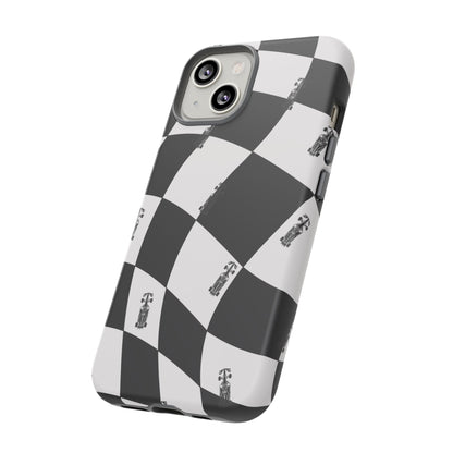 F1 Phone Case Black and White Checkered Design, Trendy F1 Gift, Formula 1 Gift, Cute F1 Phone Case, Unique Formula One Phone Case