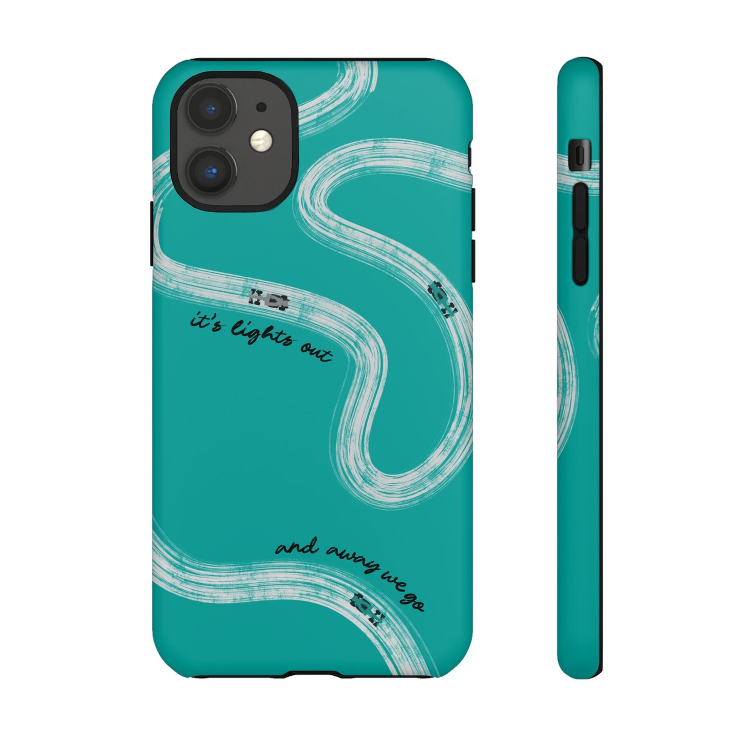 Mercedes F1 Phone Case Painted "its lights out and away we go", Trendy F1 Gift, Formula 1 Gift, Cute F1 Phone Case