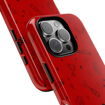 F1 Ferrari Racing Doodle "Forza Ferrari" F1 Phone Case Design