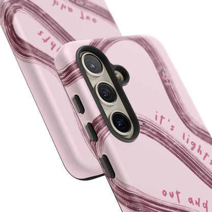 Pink Lights Out F1 Phone Case Design, Trendy F1 Gift, Formula 1 Gift, Cute F1 Phone Case, Unique Formula One Phone Case