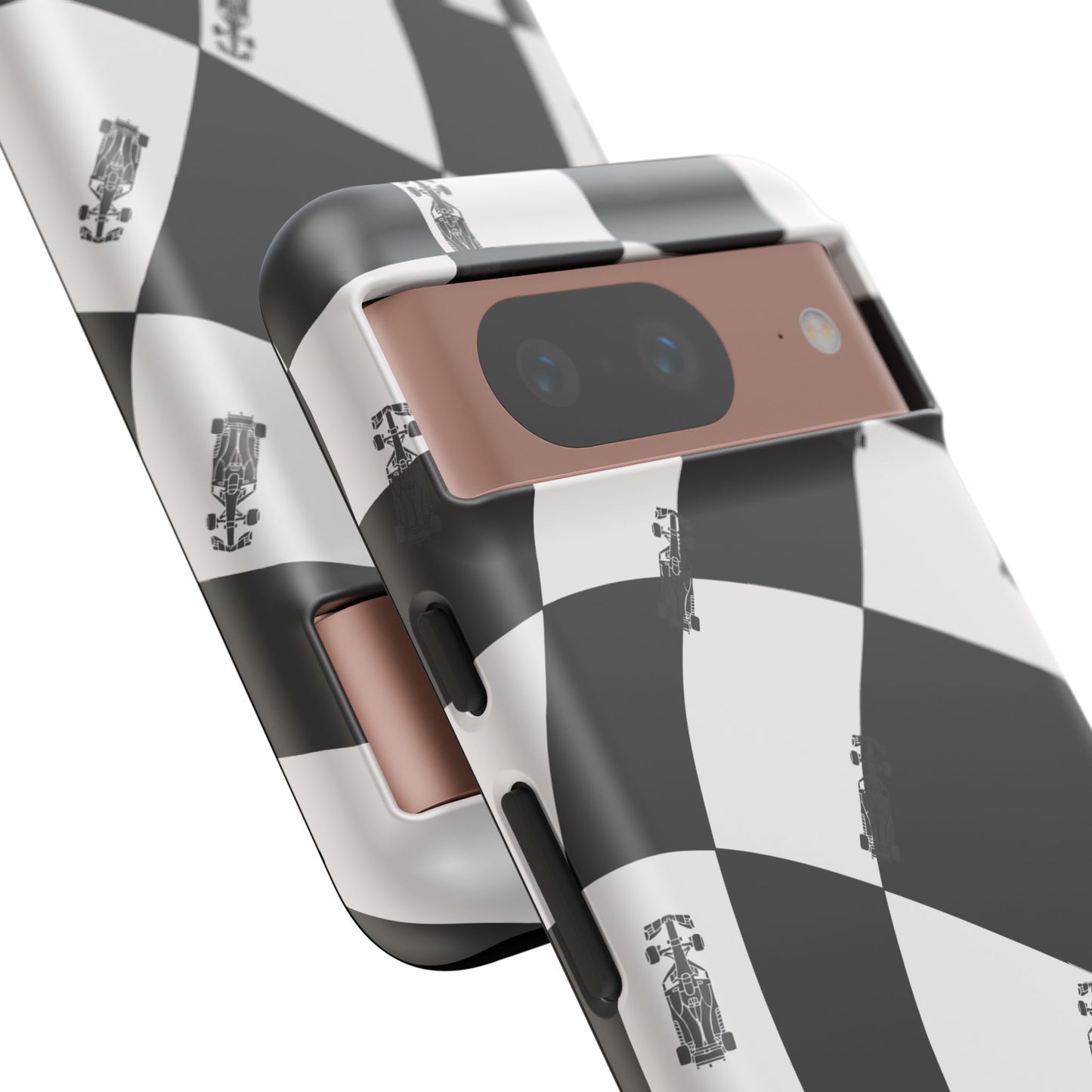 F1 Phone Case Black and White Checkered Design, Trendy F1 Gift, Formula 1 Gift, Cute F1 Phone Case, Unique Formula One Phone Case