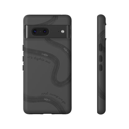 F1 Phone Case Monochrome Black Painted "its lights out and away we go", Trendy F1 Gift, Formula 1 Gift, Cute F1 Phone Case, Phone Case