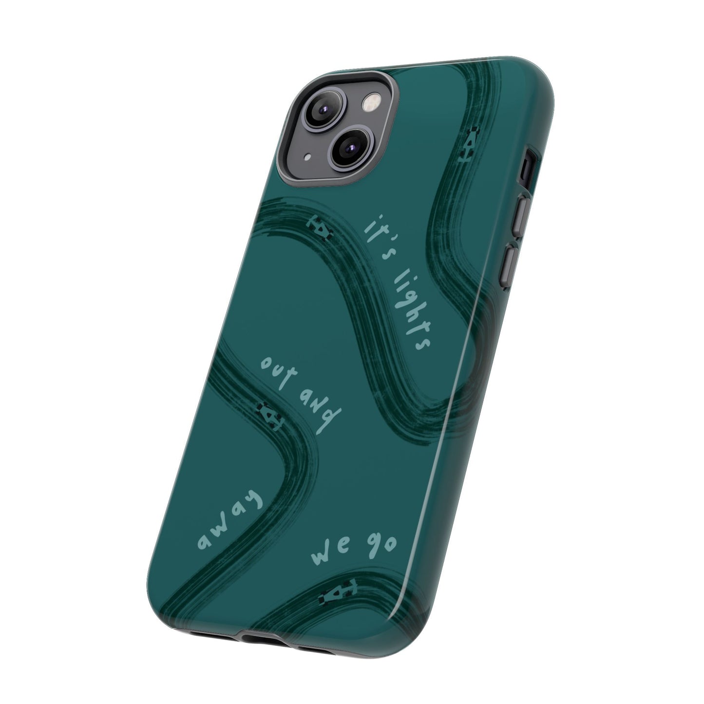 Teal Lights Out F1 Phone Case Design, Trendy F1 Gift, Formula 1 Gift, Cute F1 Phone Case, Unique Formula One Phone Case
