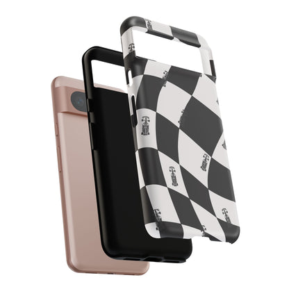 F1 Phone Case Black and White Checkered Design, Trendy F1 Gift, Formula 1 Gift, Cute F1 Phone Case, Unique Formula One Phone Case