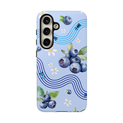 Blue F1 Williams and Blueberries Phone Case, Trendy F1 Gift, Formula 1 Gift, Cute Fruit F1 Phone Case, Unique Phone Case