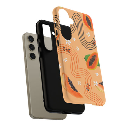Orange F1 McLaren and Papaya Phone Case, Trendy F1 Gift, Formula 1 Gift, Cute Fruit F1 Phone Case, Unique Phone Case