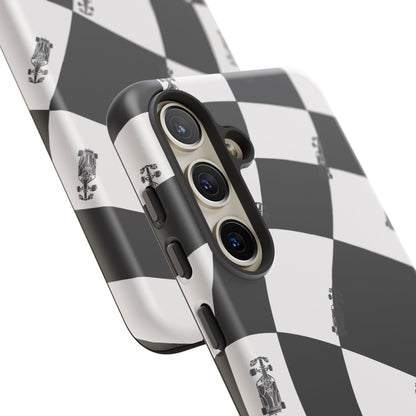 F1 Phone Case Black and White Checkered Design, Trendy F1 Gift, Formula 1 Gift, Cute F1 Phone Case, Unique Formula One Phone Case