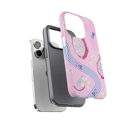 Pink F1 Alpine and Dragonfruit Phone Case, Trendy F1 Gift, Formula 1 Gift, Cute Fruit F1 Phone Case, Unique Phone Case