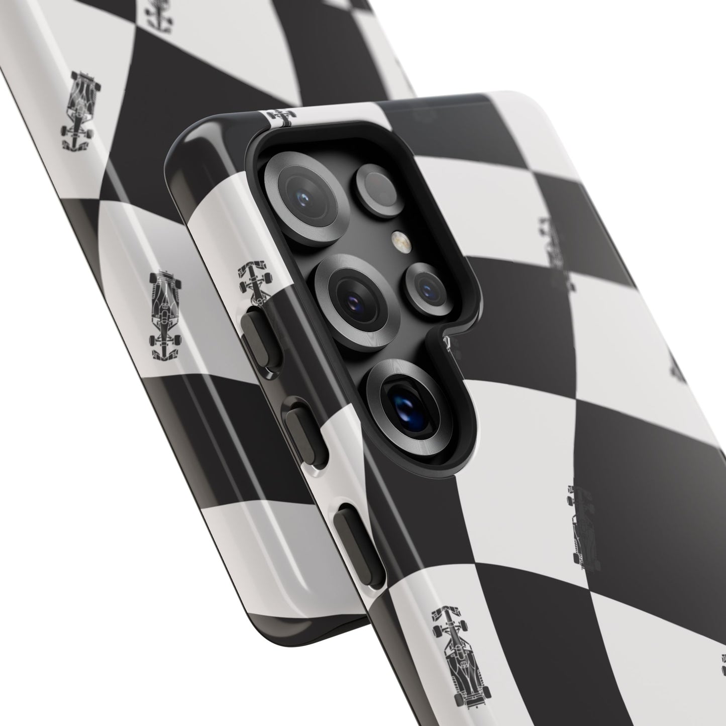 F1 Phone Case Black and White Checkered Design, Trendy F1 Gift, Formula 1 Gift, Cute F1 Phone Case, Unique Formula One Phone Case