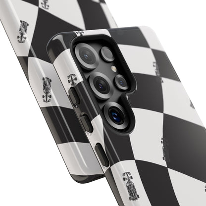 F1 Phone Case Black and White Checkered Design, Trendy F1 Gift, Formula 1 Gift, Cute F1 Phone Case, Unique Formula One Phone Case