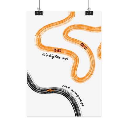 F1 McLaren Orange and Black Giclée Print Poster | Minimalist F1 Art - EU SIZING (Physical Print)