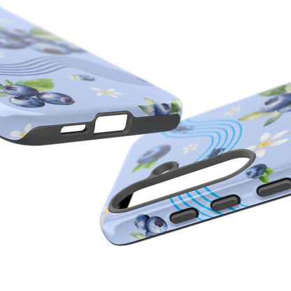Blue F1 Williams and Blueberries Phone Case, Trendy F1 Gift, Formula 1 Gift, Cute Fruit F1 Phone Case, Unique Phone Case