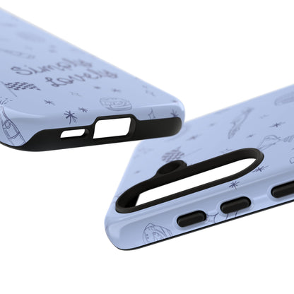 Blue Doodle "Simply Lovely" F1 Phone Case Design