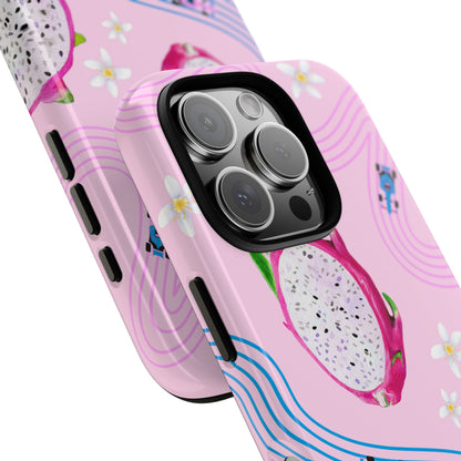 Pink F1 Alpine and Dragonfruit Phone Case, Trendy F1 Gift, Formula 1 Gift, Cute Fruit F1 Phone Case, Unique Phone Case