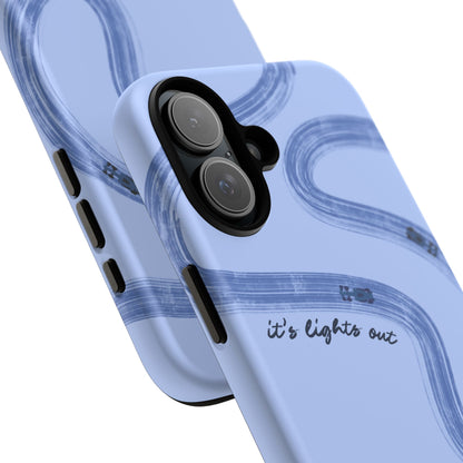 F1 Phone Case Monochrome Blue Painted "its lights out and away we go", Trendy F1 Gift, Formula 1 Gift, Cute F1 Phone Case, Phone Case