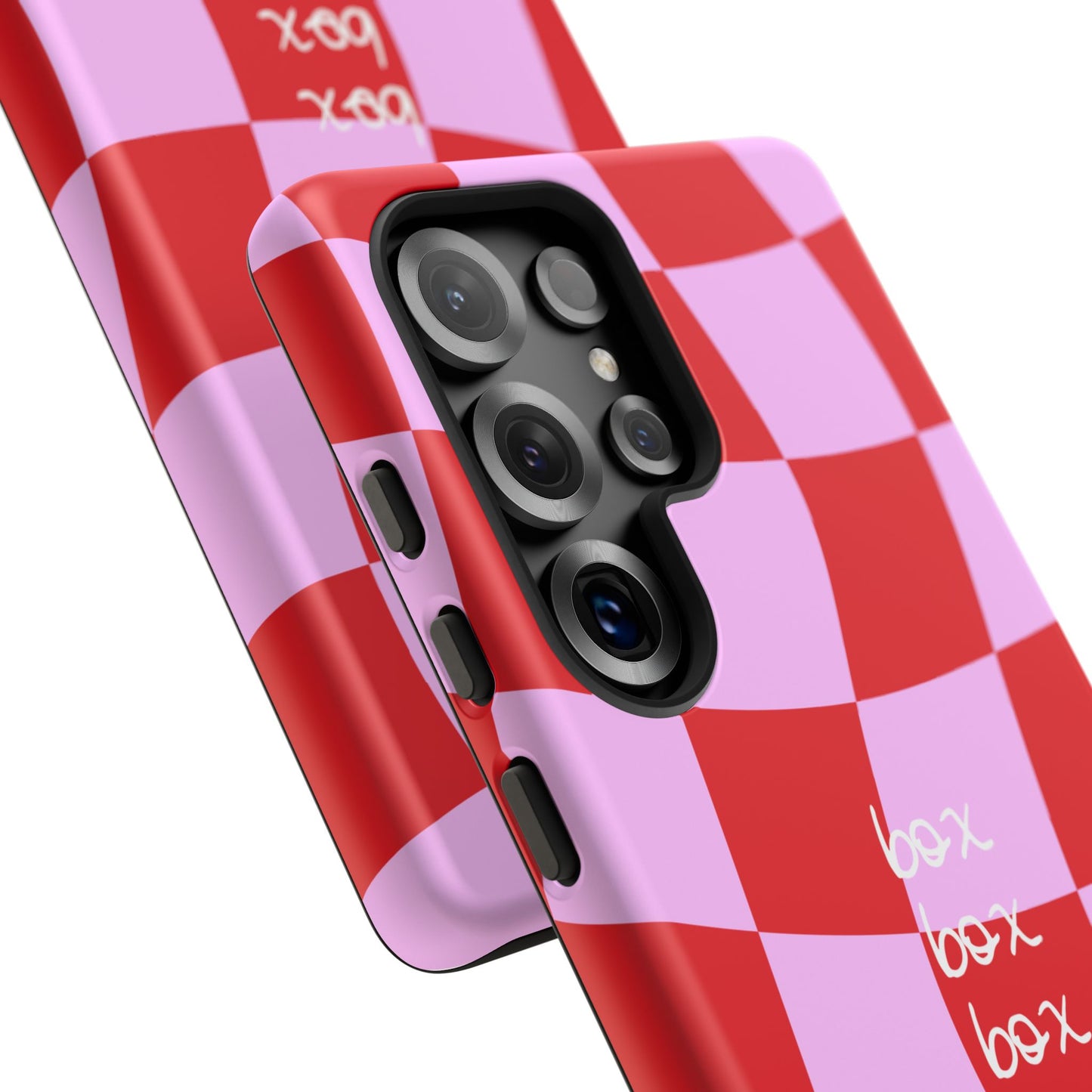Pink and Red Checkered F1 Phone Case, Box Box Box F1 Phone Case