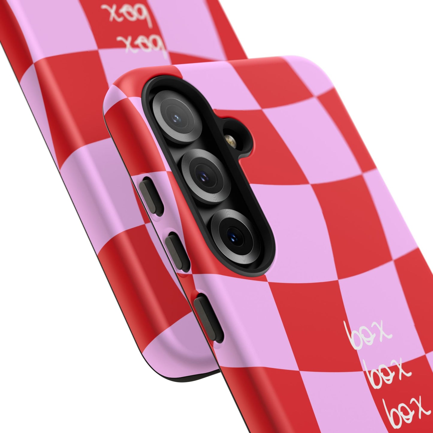 Pink and Red Checkered F1 Phone Case, Box Box Box F1 Phone Case