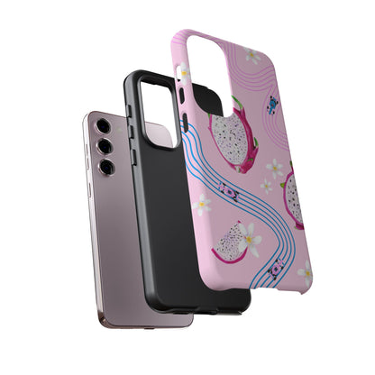 Pink F1 Alpine and Dragonfruit Phone Case, Trendy F1 Gift, Formula 1 Gift, Cute Fruit F1 Phone Case, Unique Phone Case