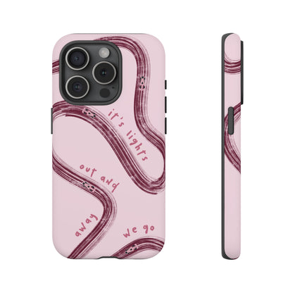 Pink Lights Out F1 Phone Case Design, Trendy F1 Gift, Formula 1 Gift, Cute F1 Phone Case, Unique Formula One Phone Case