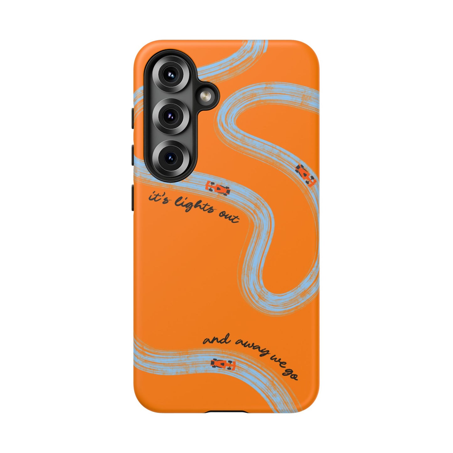 F1 Phone Case McLaren Painted "its lights out and away we go", Trendy F1 Gift, Formula 1 Gift, Cute F1 Phone Case, Phone Case