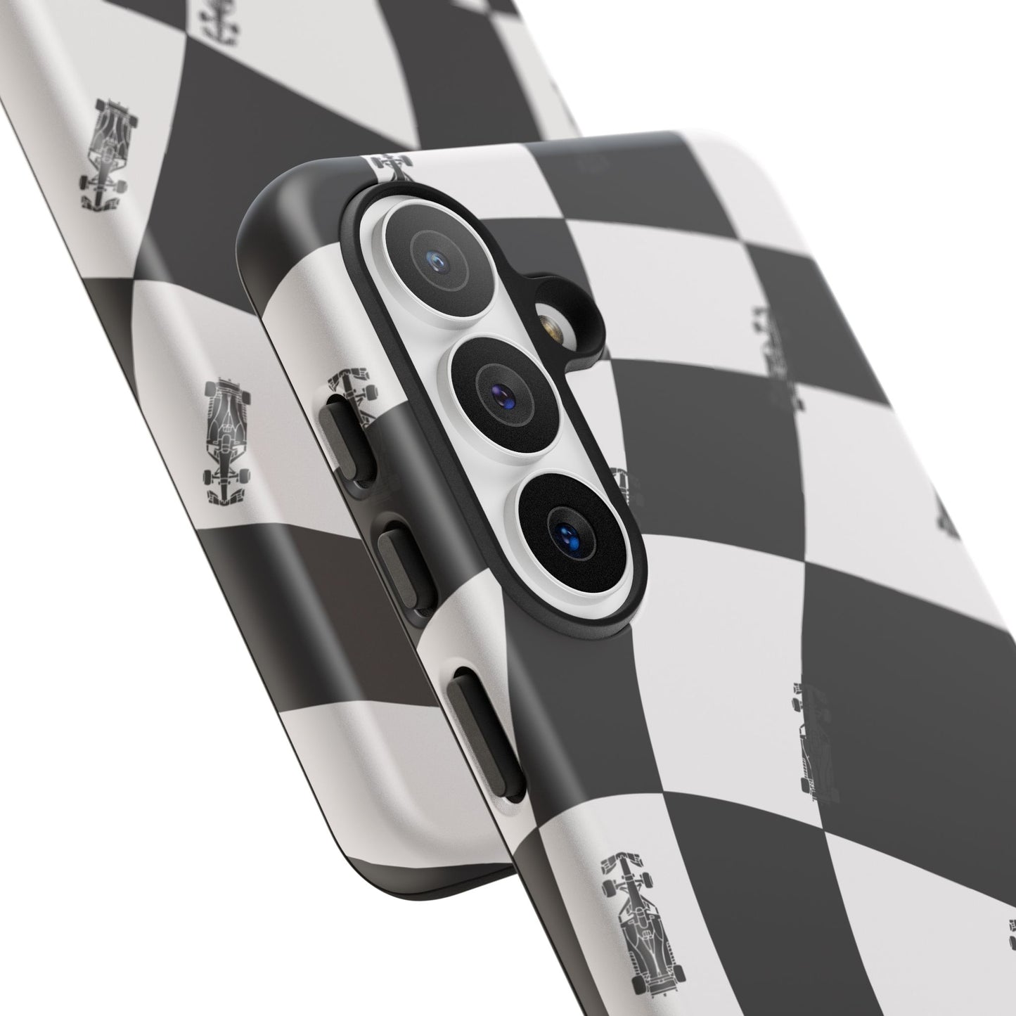 F1 Phone Case Black and White Checkered Design, Trendy F1 Gift, Formula 1 Gift, Cute F1 Phone Case, Unique Formula One Phone Case