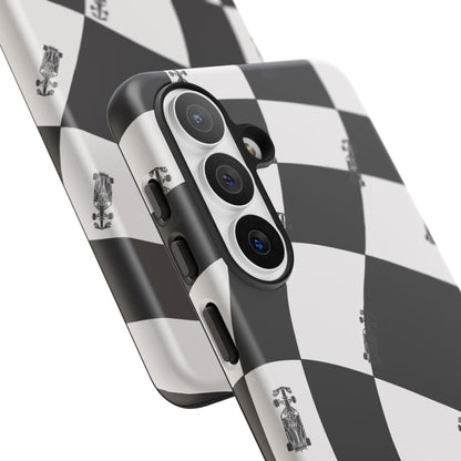 F1 Phone Case Black and White Checkered Design, Trendy F1 Gift, Formula 1 Gift, Cute F1 Phone Case, Unique Formula One Phone Case