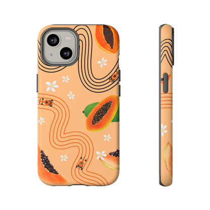 Orange F1 McLaren and Papaya Phone Case, Trendy F1 Gift, Formula 1 Gift, Cute Fruit F1 Phone Case, Unique Phone Case