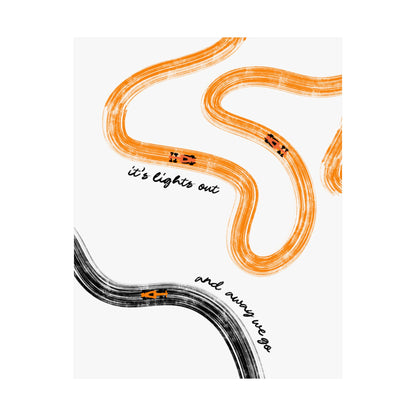 F1 McLaren Orange and Black Matte Vertical Poster | F1 Giclée Art Print (US SIZING)