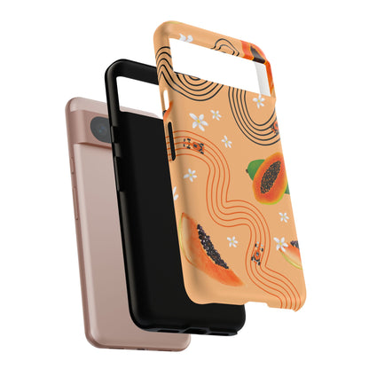 Orange F1 McLaren and Papaya Phone Case, Trendy F1 Gift, Formula 1 Gift, Cute Fruit F1 Phone Case, Unique Phone Case