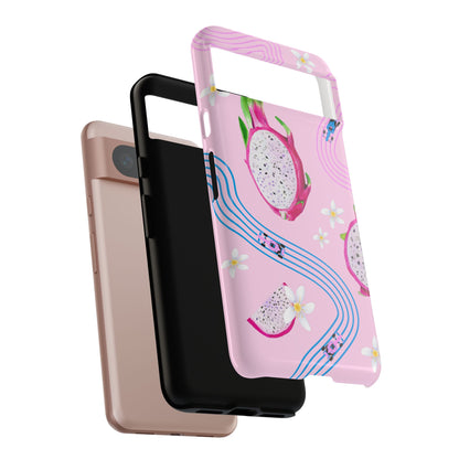 Pink F1 Alpine and Dragonfruit Phone Case, Trendy F1 Gift, Formula 1 Gift, Cute Fruit F1 Phone Case, Unique Phone Case