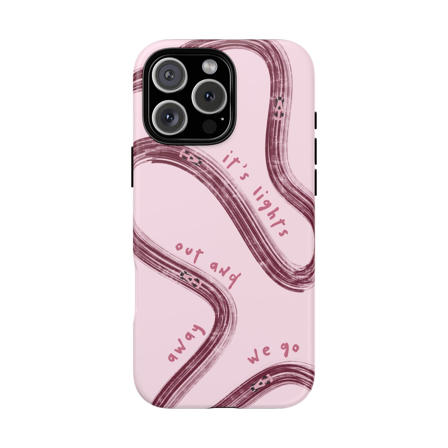 Pink Lights Out F1 Phone Case Design, Trendy F1 Gift, Formula 1 Gift, Cute F1 Phone Case, Unique Formula One Phone Case
