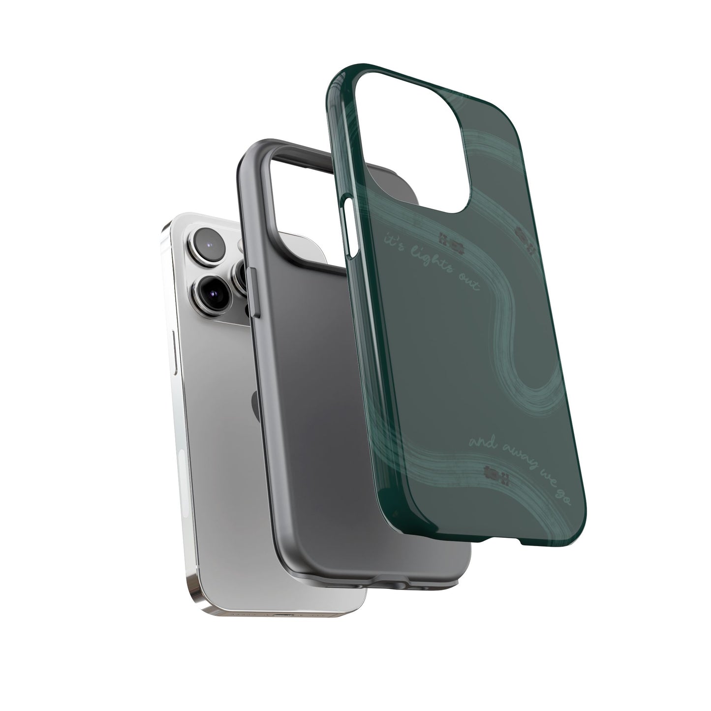F1 Phone Case Monochrome Green Painted "its lights out and away we go", Trendy F1 Gift, Formula 1 Gift, Cute F1 Phone Case, Phone Case