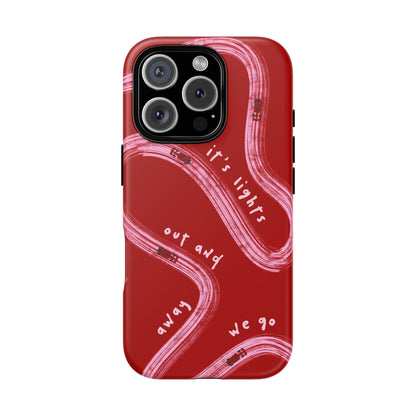 Red and Pink Lights Out F1 Phone Case Design, Trendy F1 Gift, Formula 1 Gift, Cute F1 Phone Case, Unique Formula One Phone Case