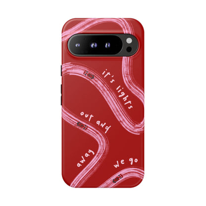 Red and Pink Lights Out F1 Phone Case Design, Trendy F1 Gift, Formula 1 Gift, Cute F1 Phone Case, Unique Formula One Phone Case