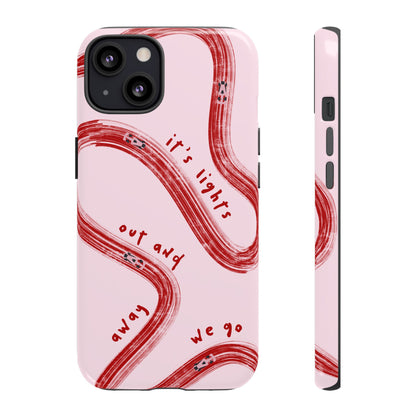 Pink and Red Lights Out F1 Phone Case Design, Trendy F1 Gift, Formula 1 Gift, Cute F1 Phone Case, Unique Formula One Phone Case