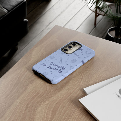 Blue Doodle "Simply Lovely" F1 Phone Case Design