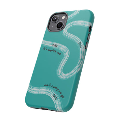 Mercedes F1 Phone Case Painted "its lights out and away we go", Trendy F1 Gift, Formula 1 Gift, Cute F1 Phone Case