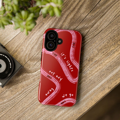 Red and Pink Lights Out F1 Phone Case Design, Trendy F1 Gift, Formula 1 Gift, Cute F1 Phone Case, Unique Formula One Phone Case
