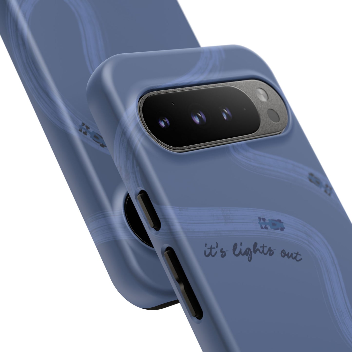 F1 Phone Case Monochrome Dark Blue Painted "its lights out and away we go", Trendy F1 Gift, Formula 1 Gift, Cute F1 Phone Case, Phone Case