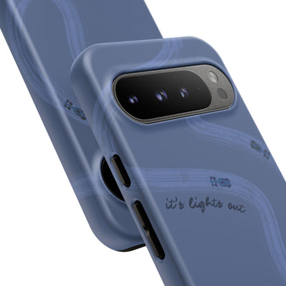 F1 Phone Case Monochrome Dark Blue Painted "its lights out and away we go", Trendy F1 Gift, Formula 1 Gift, Cute F1 Phone Case, Phone Case