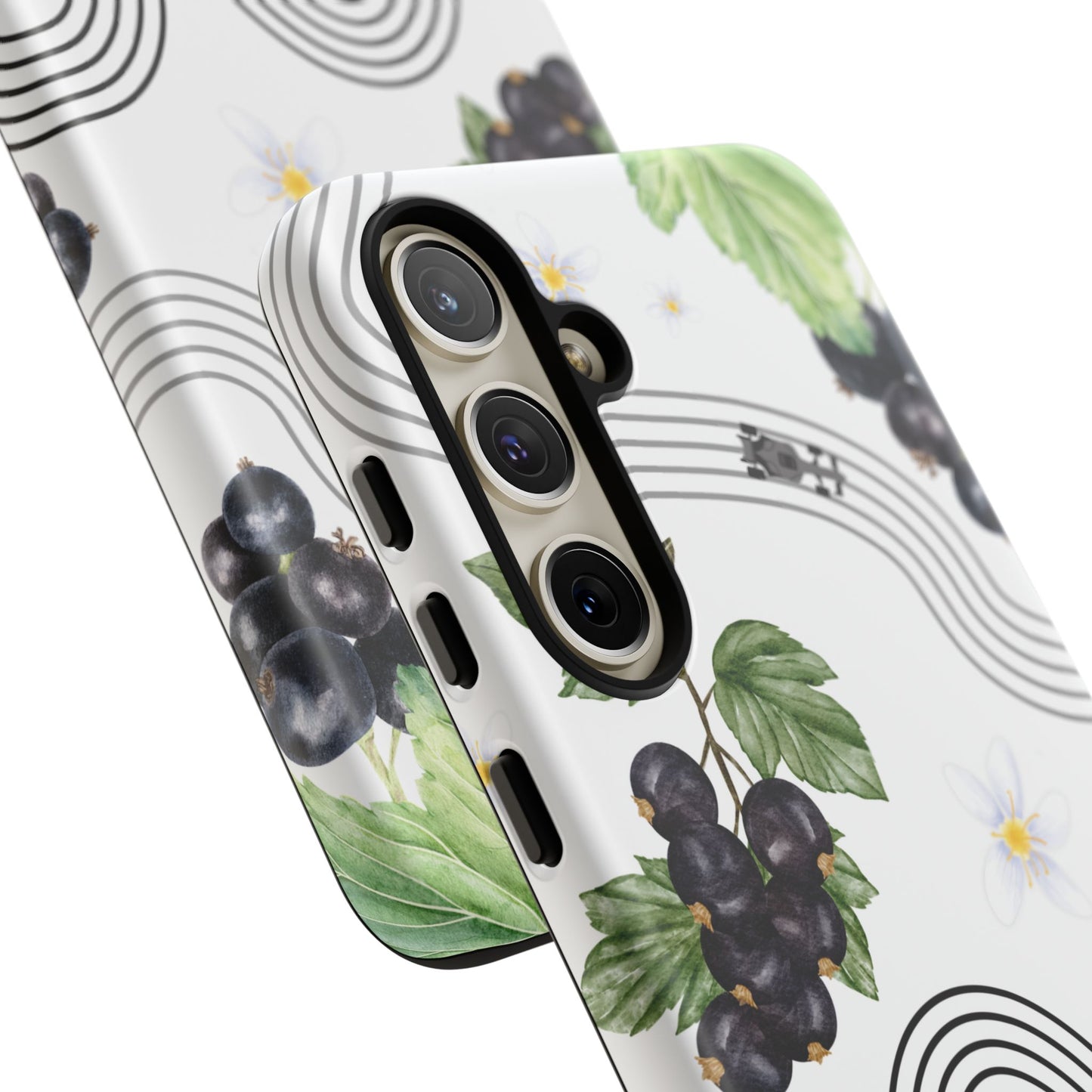 F1 Cadillac and Black Currants Phone Case, Trendy F1 Gift, Formula 1 Gift, Cute Fruit F1 Phone Case, Unique Phone Case