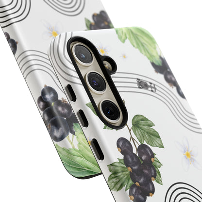 F1 Cadillac and Black Currants Phone Case, Trendy F1 Gift, Formula 1 Gift, Cute Fruit F1 Phone Case, Unique Phone Case