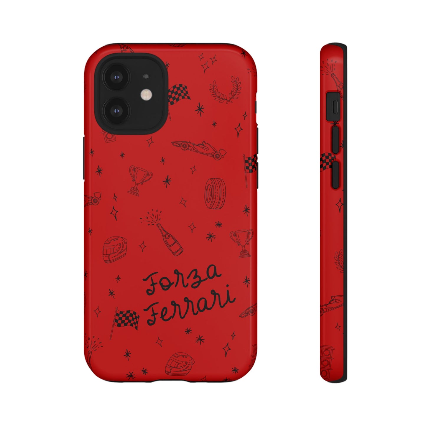 F1 Ferrari Racing Doodle "Forza Ferrari" F1 Phone Case Design