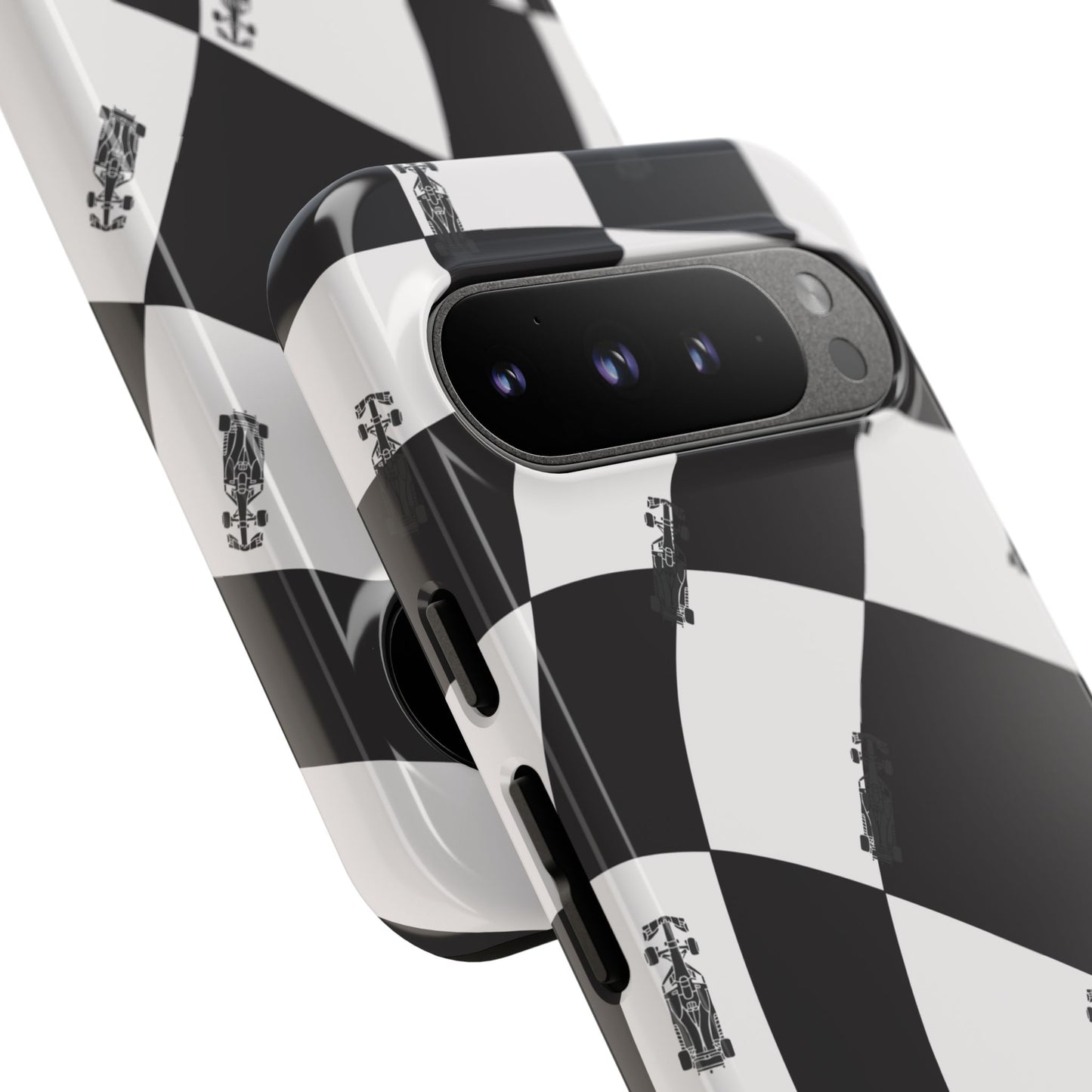 F1 Phone Case Black and White Checkered Design, Trendy F1 Gift, Formula 1 Gift, Cute F1 Phone Case, Unique Formula One Phone Case